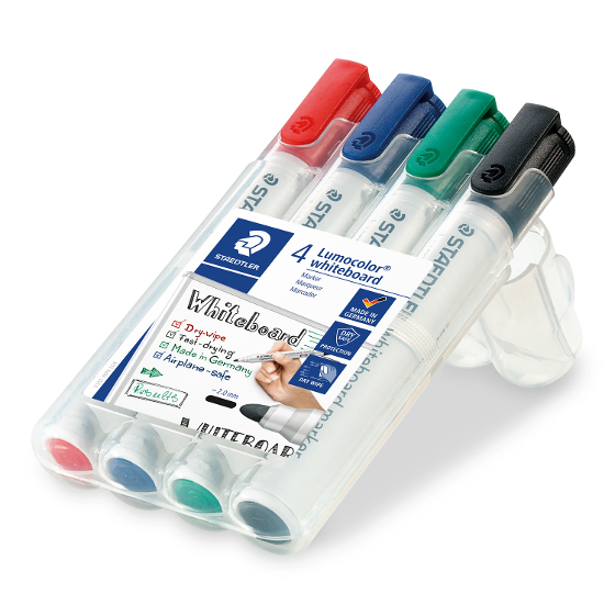 Staedtler Lumocolor Whiteboard Markers &ndash; 4 Pack product photo Internal 1 DETAILS