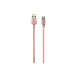 Nice & Nifty - 3M - USB-A to Lightning Fabric Pink Charging Cable product photo