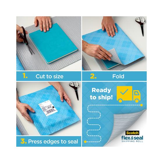 Scotch Flex & Seal Shipping Roll 38cm x 6.1m product photo Internal 23 DETAILS