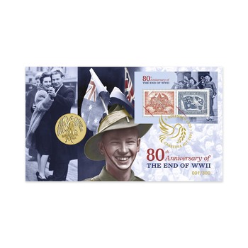 80th Anniversary of WWII Limited Edition Postal Numismatic Cover (PNC) product photo