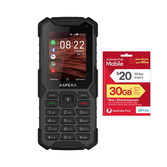 Aspera Rugged R40 4G Unlocked Smartphone & SIM Bundle product photo Internal 5 DETAILS